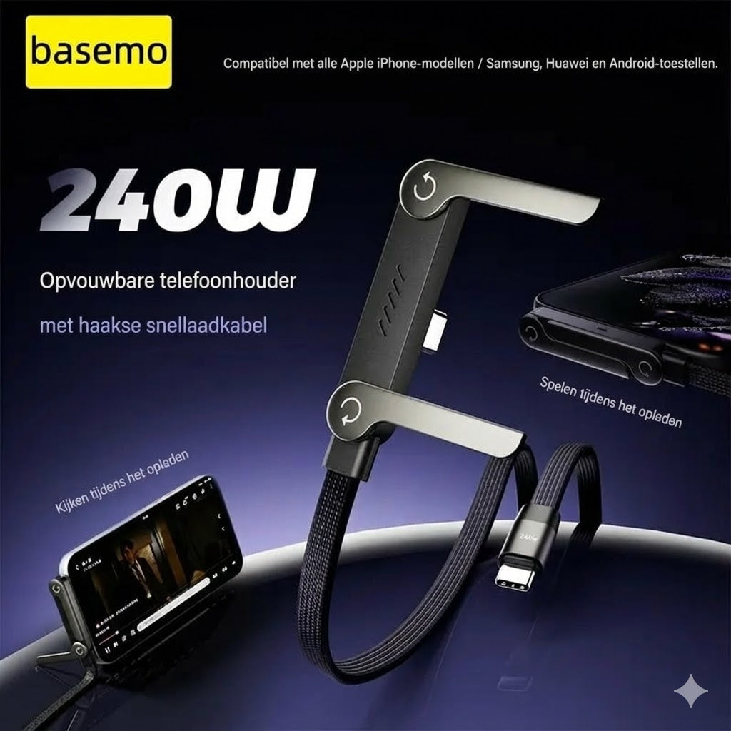 2-in-1 Snellaadkabel met Houder