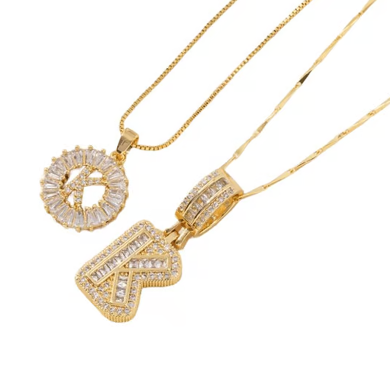 Gouden alfabet hanger ketting