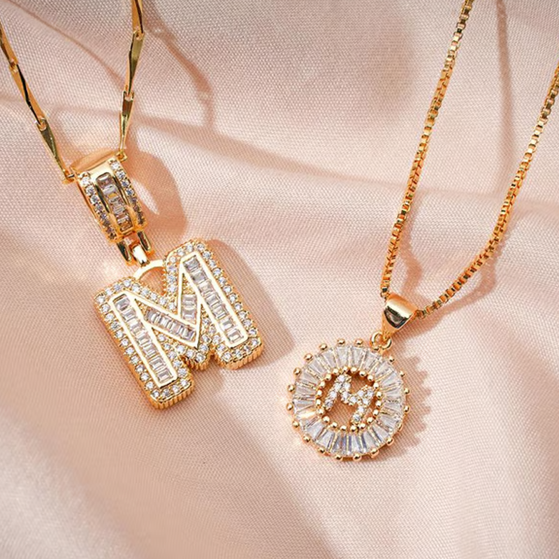 Gouden alfabet hanger ketting