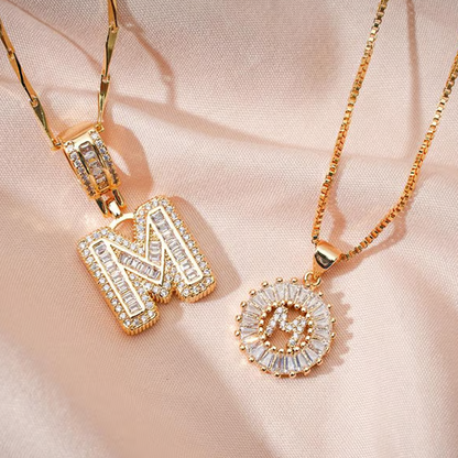 Gouden alfabet hanger ketting