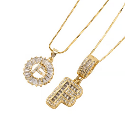 Gouden alfabet hanger ketting