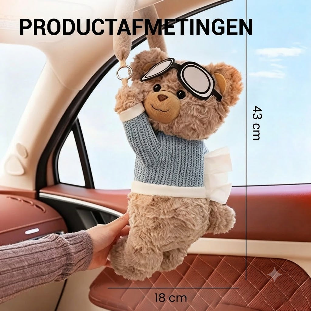 Pluche Beren Tissuehouder voor Auto