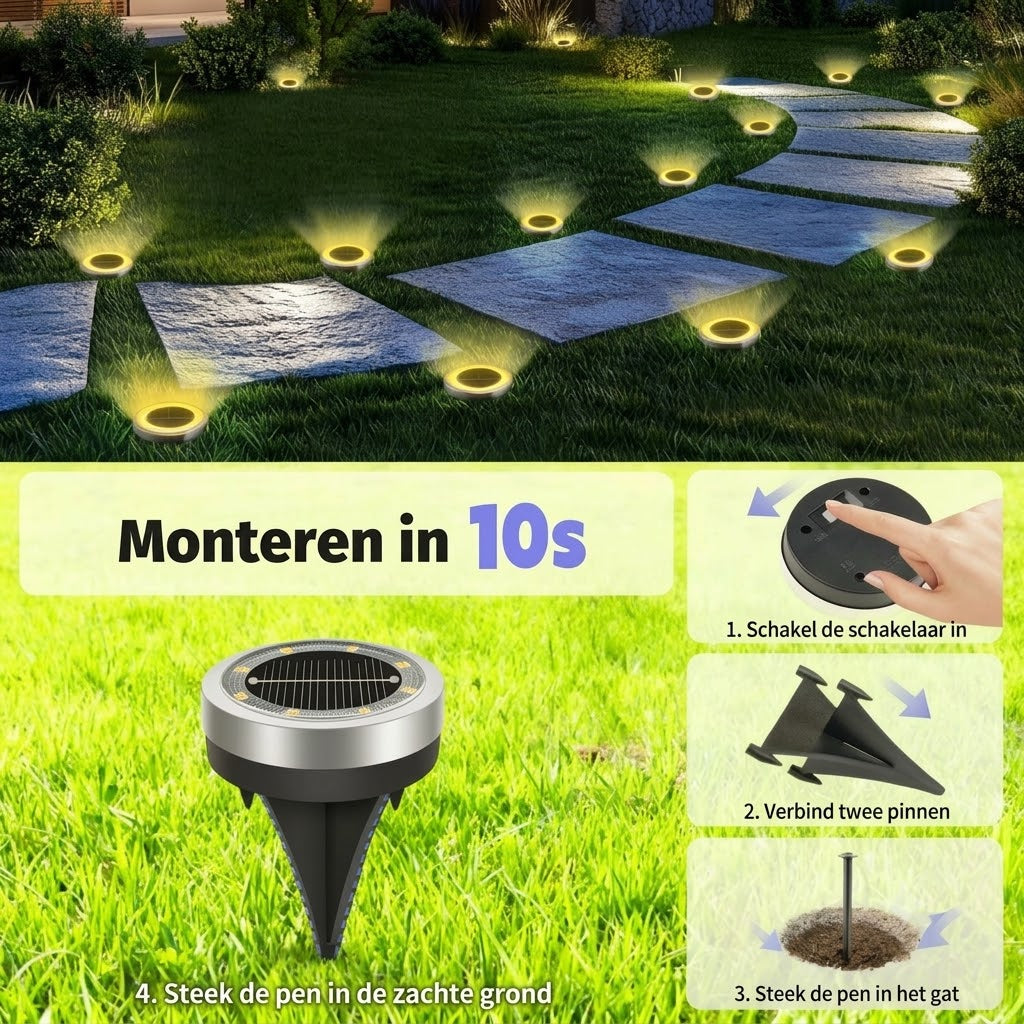 Weerbestendige Solar Grondlampen met Sterrenlichteffect