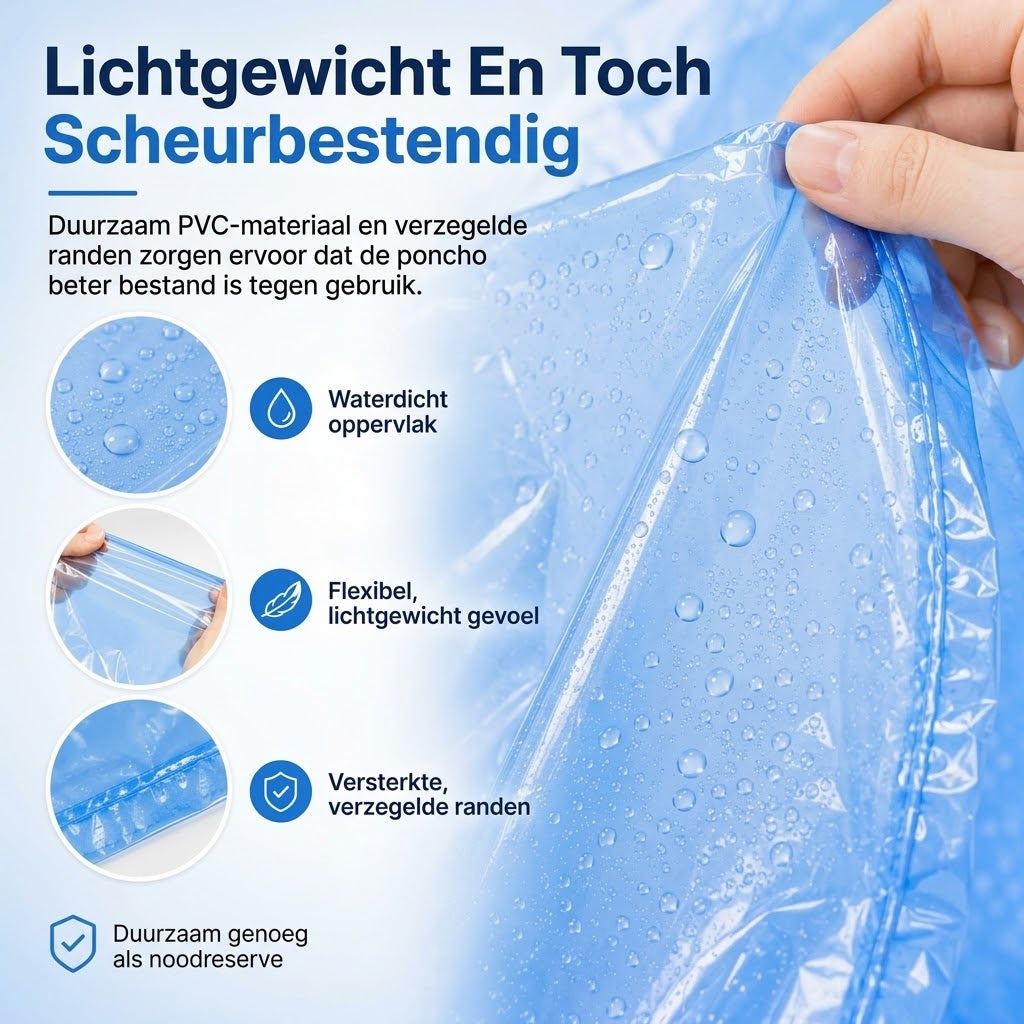 Compacte waterbestendige regenponcho set van 5