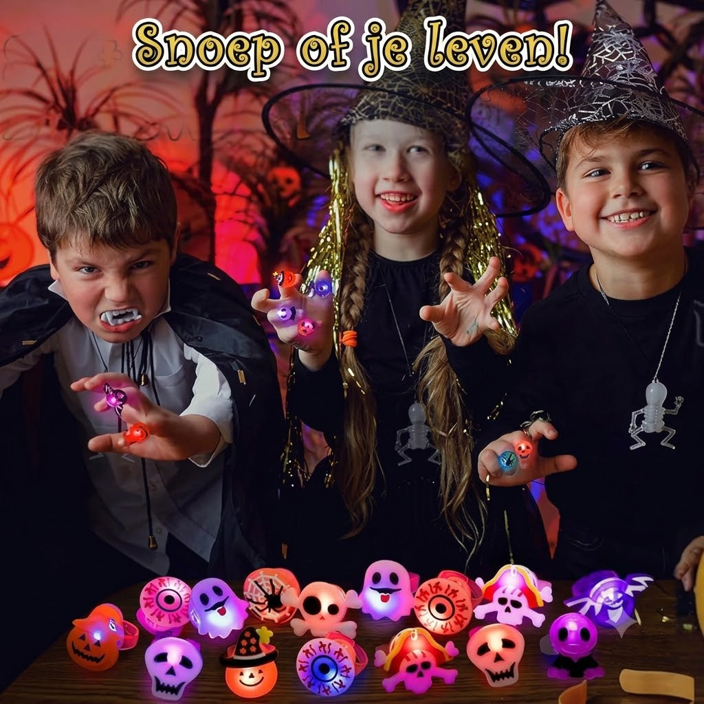 Set van 50 Halloween LED Ringen