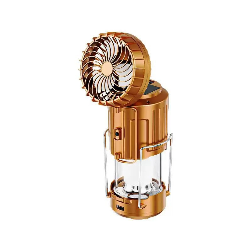 Campinglamp op Zonneenergie met Ventilator en Powerbank