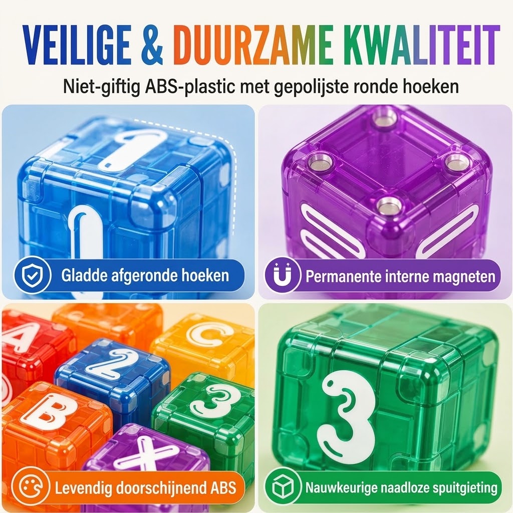 Magnetische letterblokjes en cijferblokjes voor kinderen