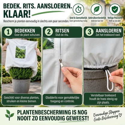 Ademende herbruikbare vorstbeschermhoes voor planten