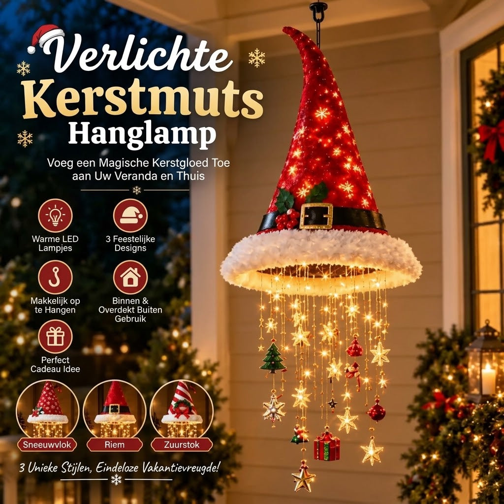 LED kerstmuts kroonluchter voor kerstdecoratie
