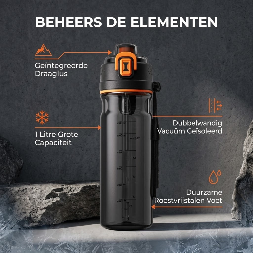 Outdoor Sports Water Bottle with Spray Mist