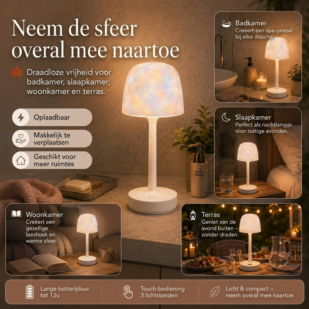 LumaWave draagbare sfeerlamp met golfprojectie