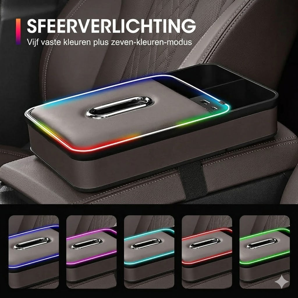 Armsteun opbergdoos met LED-sfeerverlichting