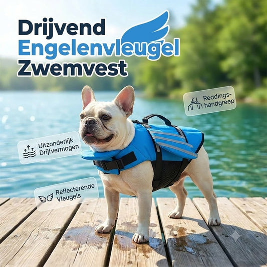 Hondenzwemvest met engelenvleugels
