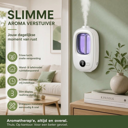 Automatische aromadiffuser voor frisse ruimtes