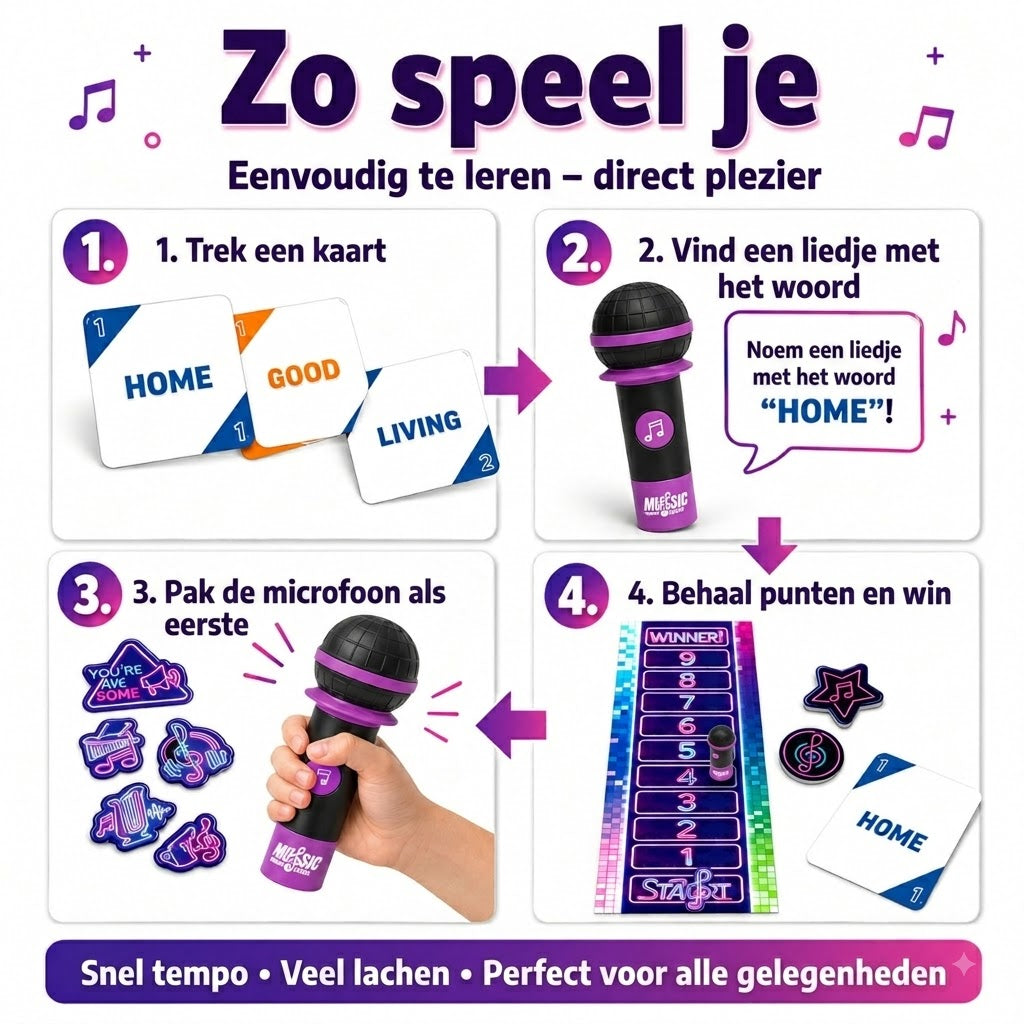 Music Mic Game partyspel met microfoon