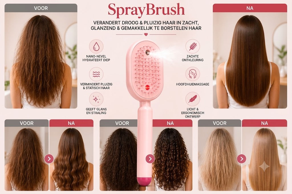 SprayBrush elektrische sprayborstel met nano mist