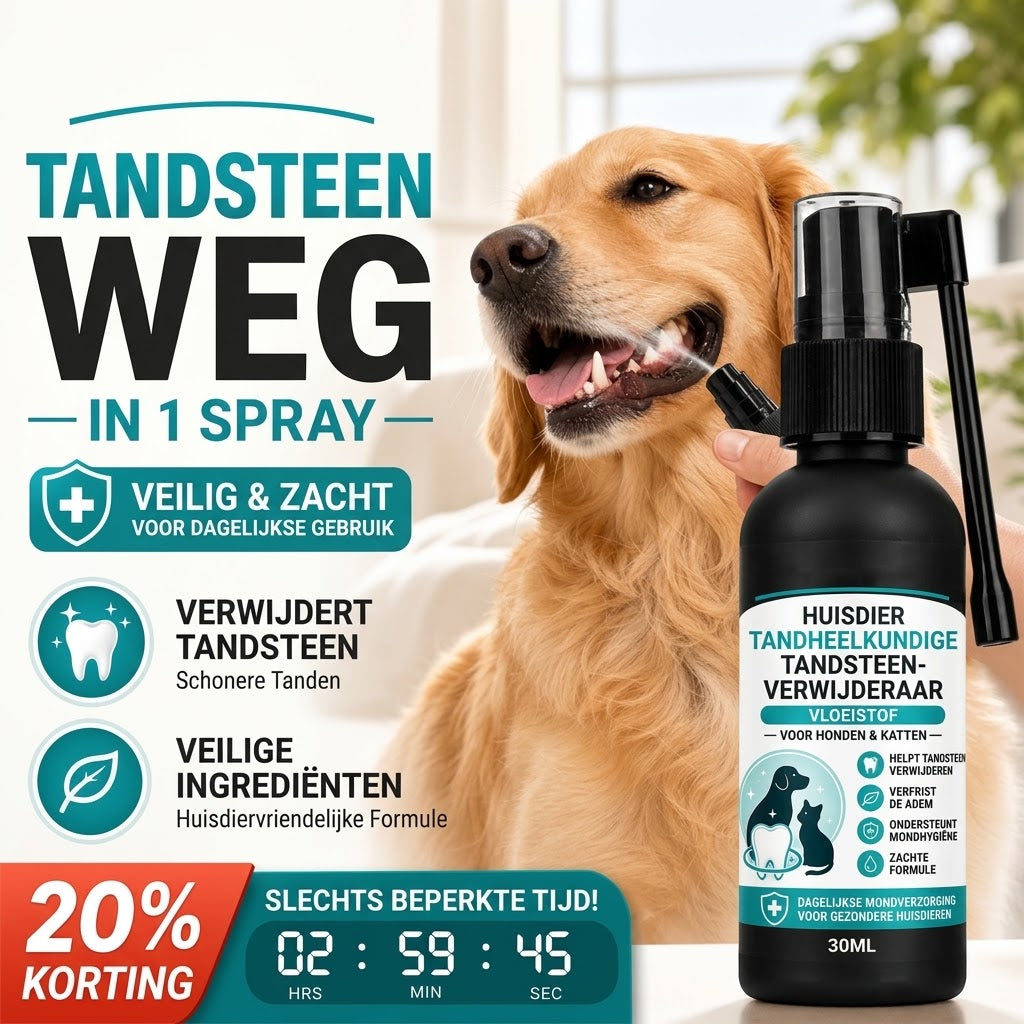 Zachte tandverzorgingsspray voor huisdieren
