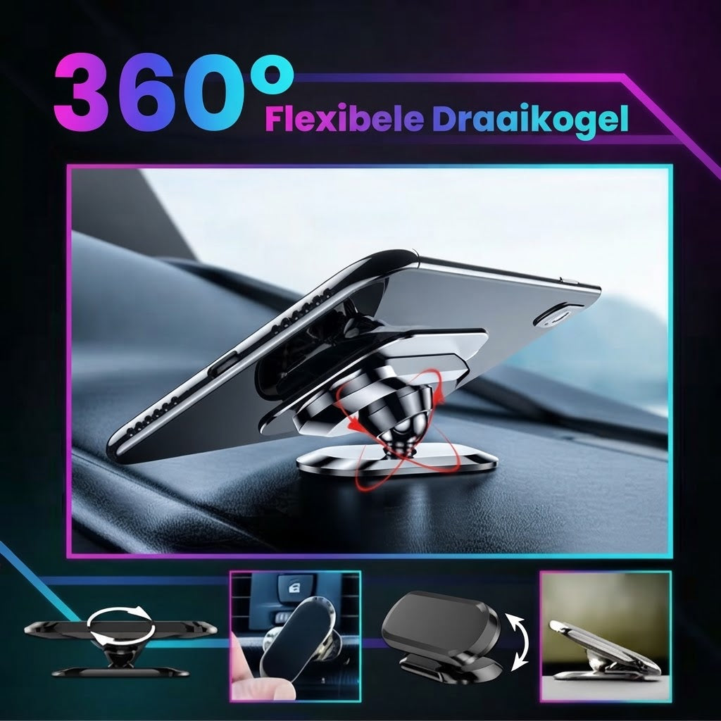 Flexibele magnetische autotelefoonhouder