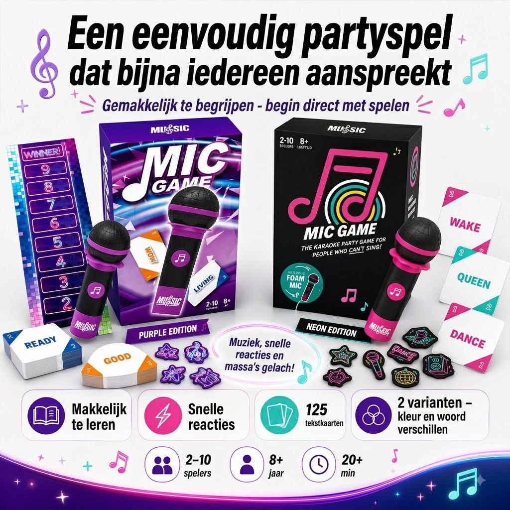 Music Mic Game partyspel met microfoon