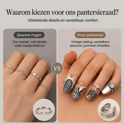 Verstelbare nagelringen set van 4