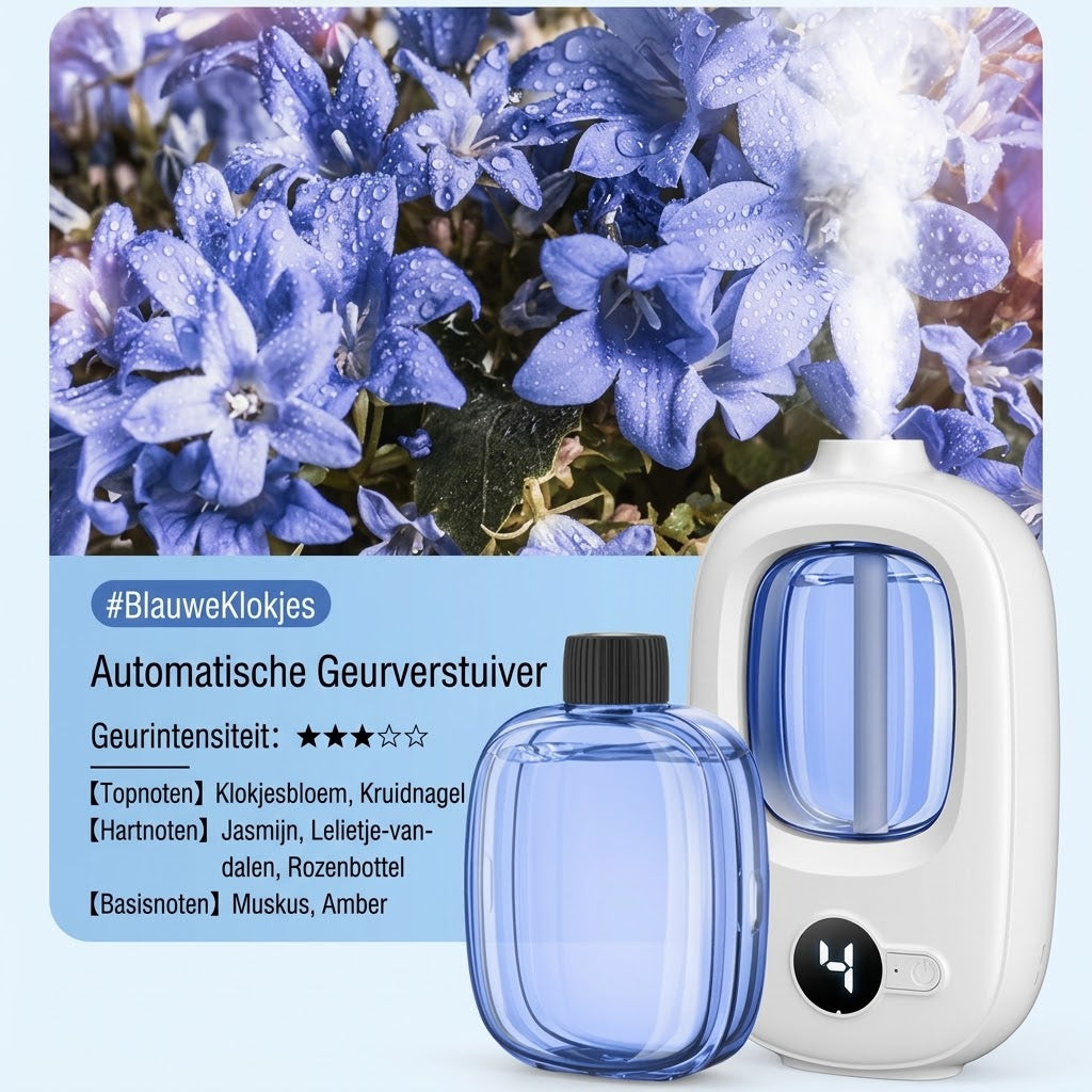 Automatische aromadiffuser voor frisse ruimtes