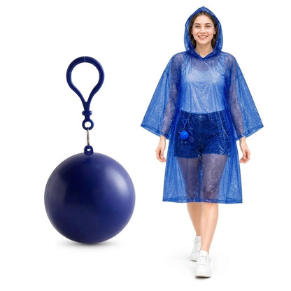 Compacte waterbestendige regenponcho set van 5