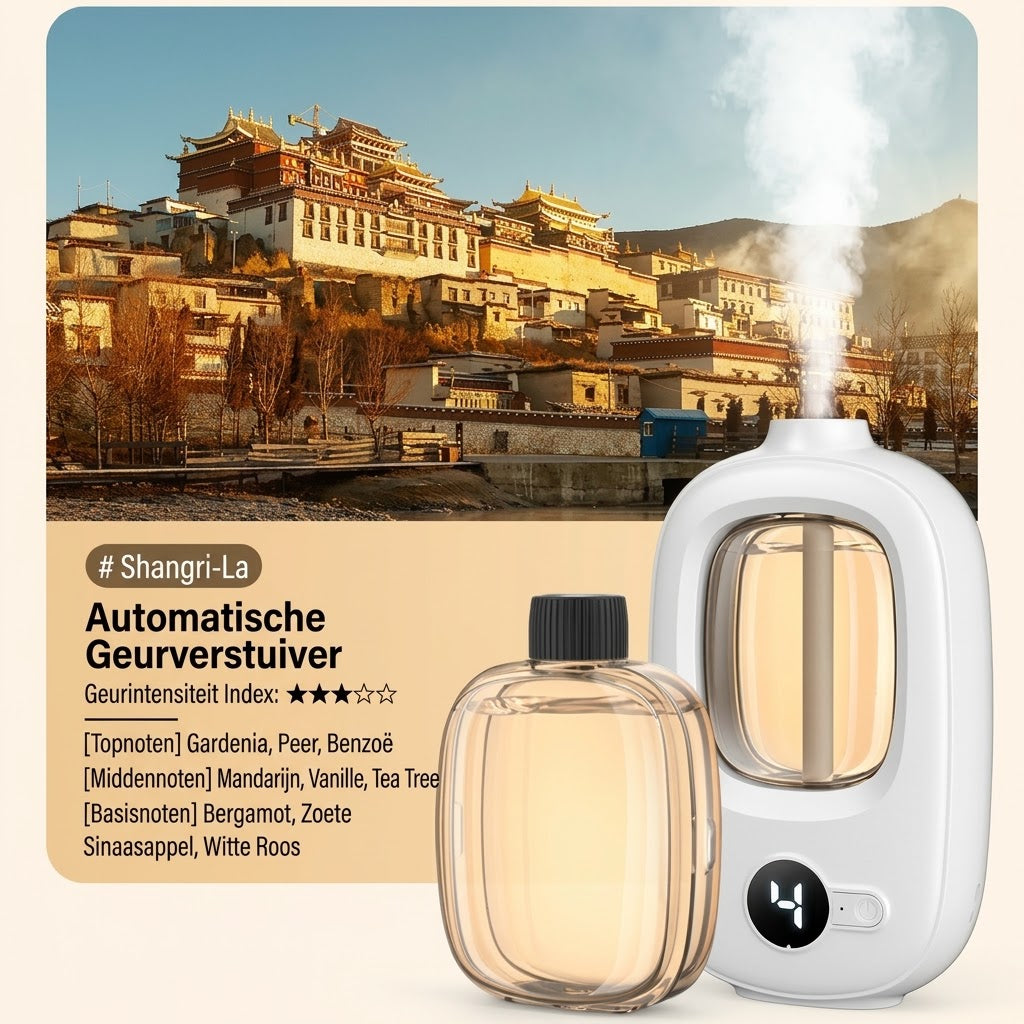 Automatische aromadiffuser voor frisse ruimtes