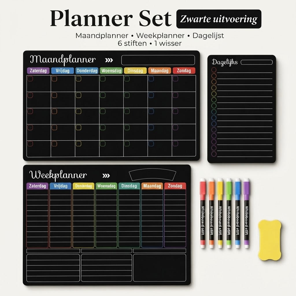 Magnetische gezinsplanner voor maand week en dag