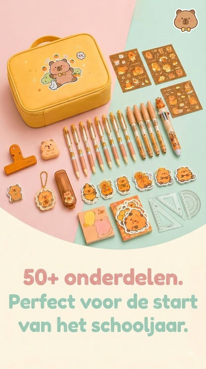 Capibara organizer schoolset 50 delen