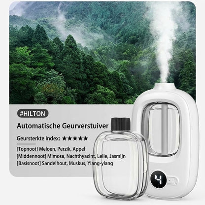 Automatische aromadiffuser voor frisse ruimtes