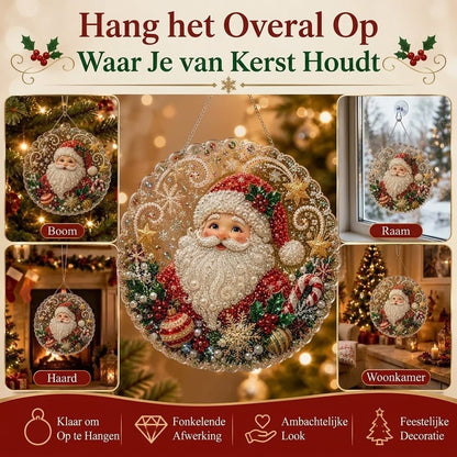 DIY diamantkunst kersthangers met kralen
