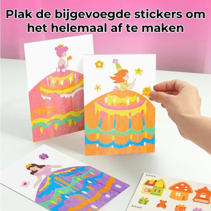 DIY regenboog krasplaten set van 35