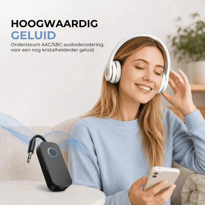 2 in 1 Bluetooth audio adapter met zender en ontvanger