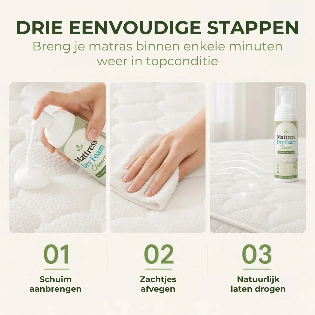 Droogschuim vlekverwijderaar voor matrassen