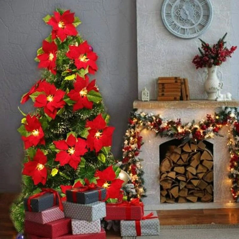 LED kerstbloemenslinger voor kerstdecoratie