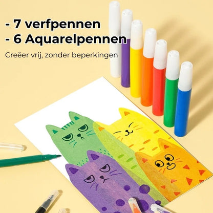 DIY regenboog krasplaten set van 35