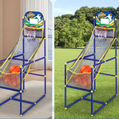 Indoor Basketbalset met Vier Ballen en Automatische Balterugvoer