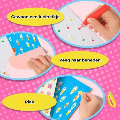 DIY regenboog krasplaten set van 35