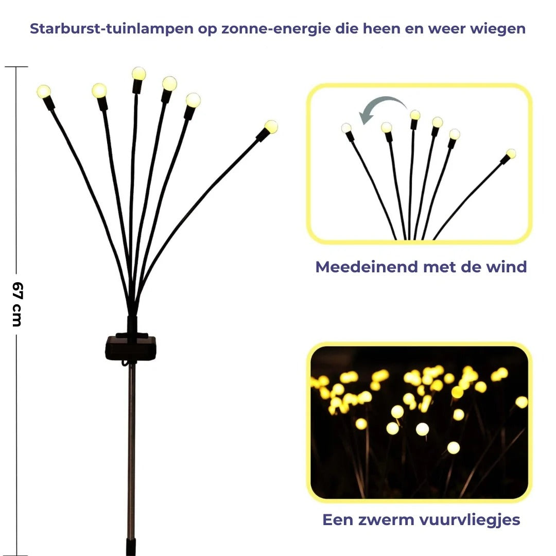Vuurvliegjes solar tuinverlichting