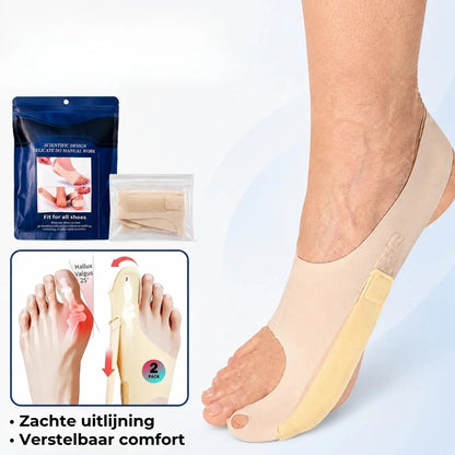 Verstelbare hallux valgus corrector voor grote teen