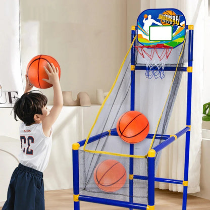 Indoor Basketbalset met Vier Ballen en Automatische Balterugvoer