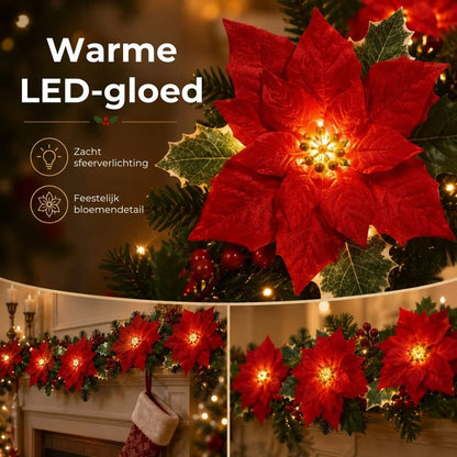 LED kerstbloemenslinger voor kerstdecoratie