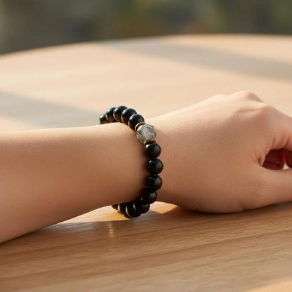 Beschermende Armband met Obsidiaan en Toermalijn