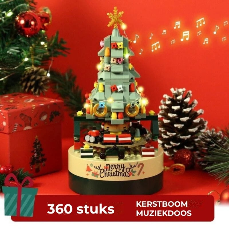 Bewegende Kerstboom van Bouwstenen