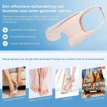 Verstelbare hallux valgus corrector voor grote teen