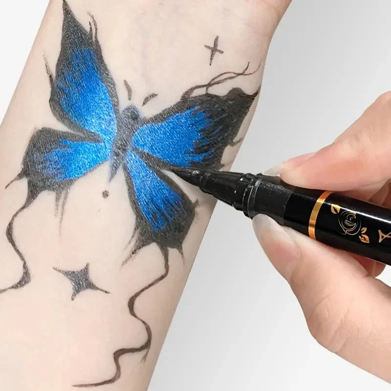 Tijdelijke tattoo pennenset met sjablonen