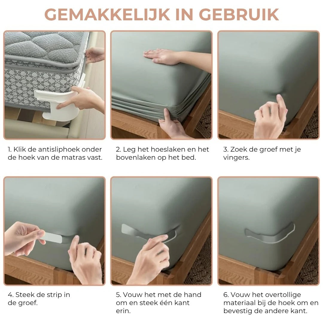 Lakenclips voor strakke lakens set van 4