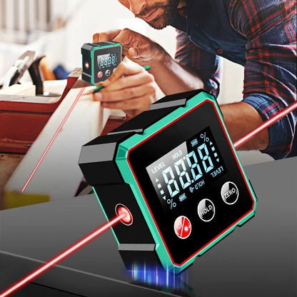 Vierzijdige magnetische digitale hoekmeter met laser