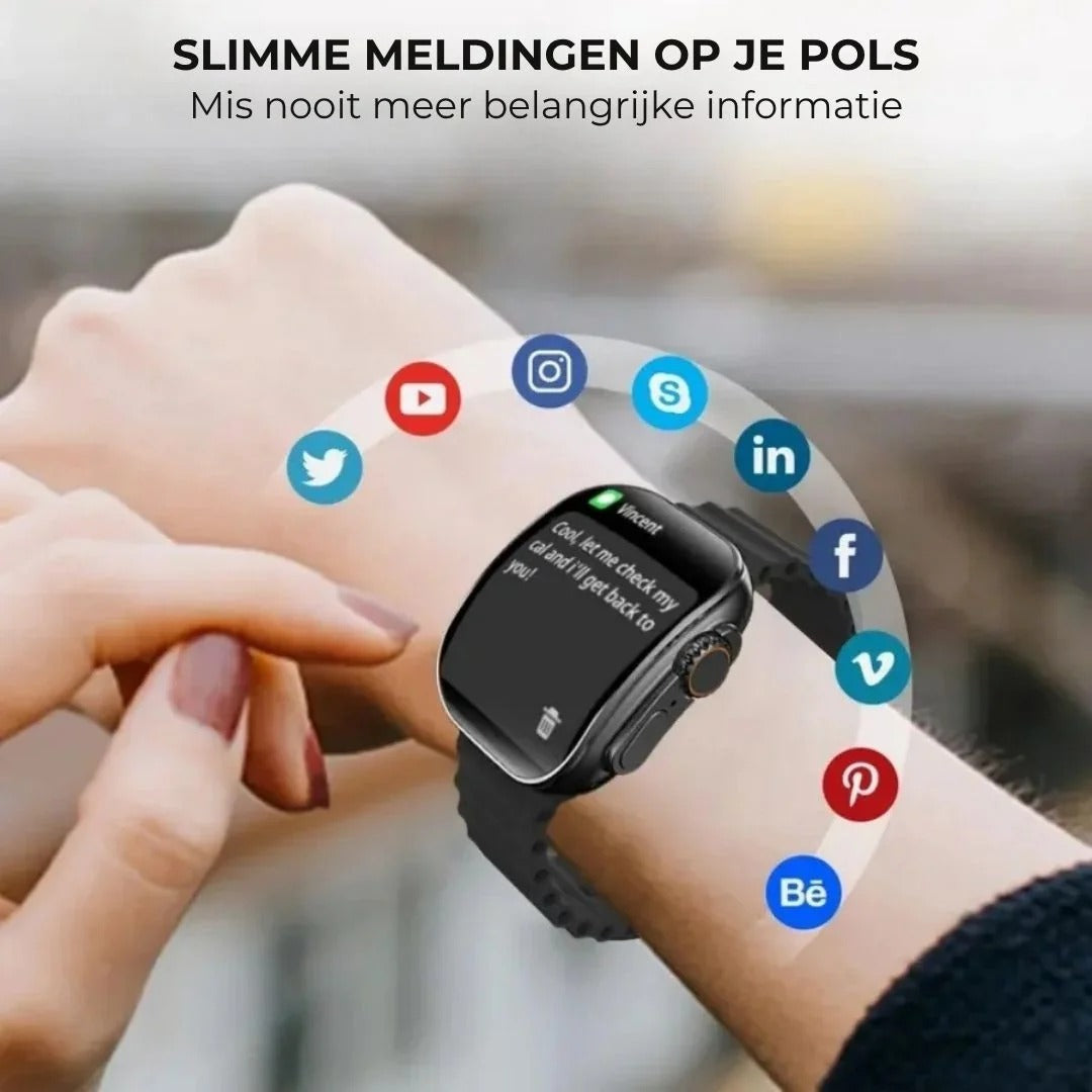 Smartwatch met HD AMOLED scherm en 7 bandjes