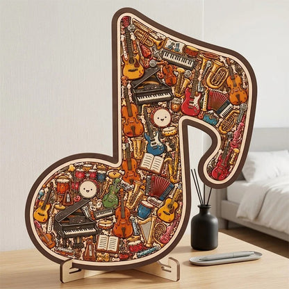 Houten muziekpuzzel voor creatief denken